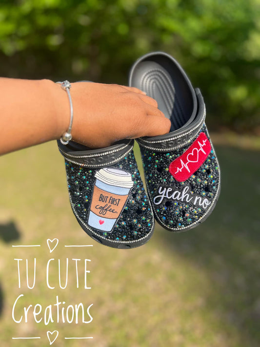 Nurse Life Bling Crocs